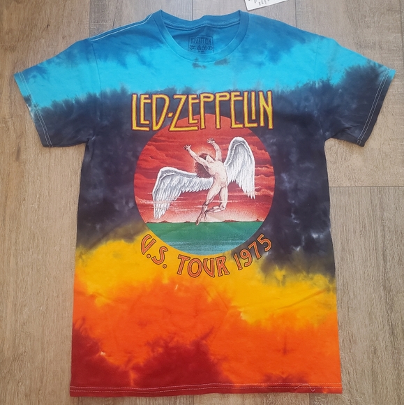 Mens Led Zeppelin Icarus Tie Dye Shirt - Picture 2 of 4